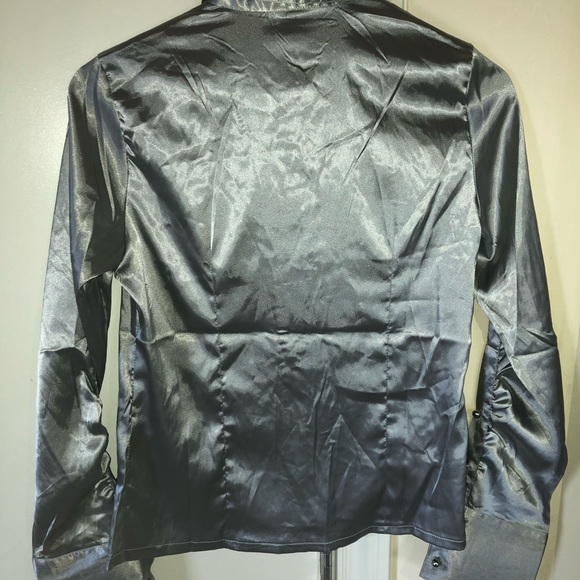 Silver Satin Shirt - Picture 7 of 9